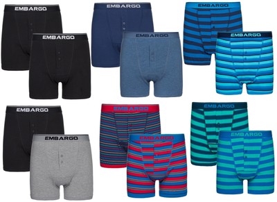 Embargo Herren 2er-Pack Boxershorts mit Knopfleiste