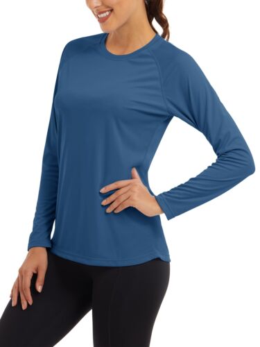 UPF50+ Women's Long Sleeve UV Shirts Sun Protection Golf Sport Performance Tops - Picture 132 of 214