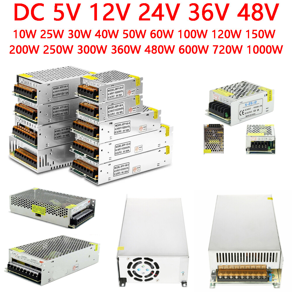 Alimentation LED Driver 220V Vers DC 12V/24V - 10A à 30A - Transformateur Pour Bandeaux LED - Neuf