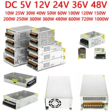 LED Light Strip Power Supply Switch DC5V-48V 10-1000W Transformer Driver Adapter