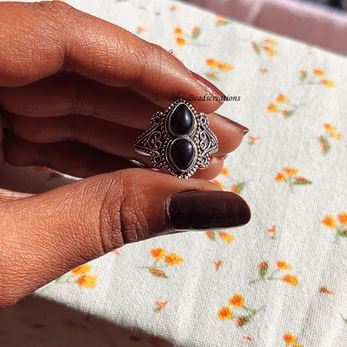 Anillo de joyería de ónix negro natural diseñador ovalado anillo de mujer regalo - Imagen 8 de 8