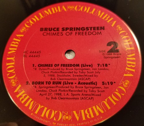 Bruce Springsteen - Chimes Of Freedom - Vinyl EP - 1988 Pressing - Promo - Picture 7 of 7