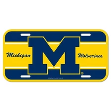 MICHIGAN WOLVERINES 6"x12" OFFICIAL LOGO LICENSE PLATE CAR NEW WINCRAFT 👀