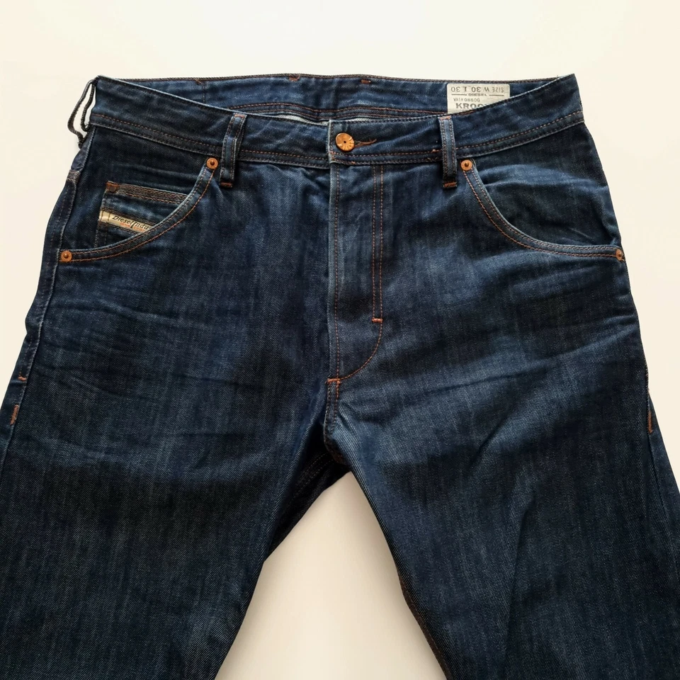 DIESEL KROOLEY Regular Slim Carrot Blue Jeans Wash W32 L30 | eBay