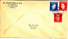 Philippines, Japanese occupation, 1944 First Day Cover, national heroes, imperf.