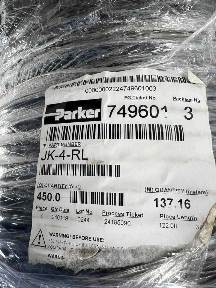 Parker JK-4-RL High Pressure Hydraulic Hose Reel, 1/4” ID, 10,500 PSI (450 Feet) - Image 3 of 4