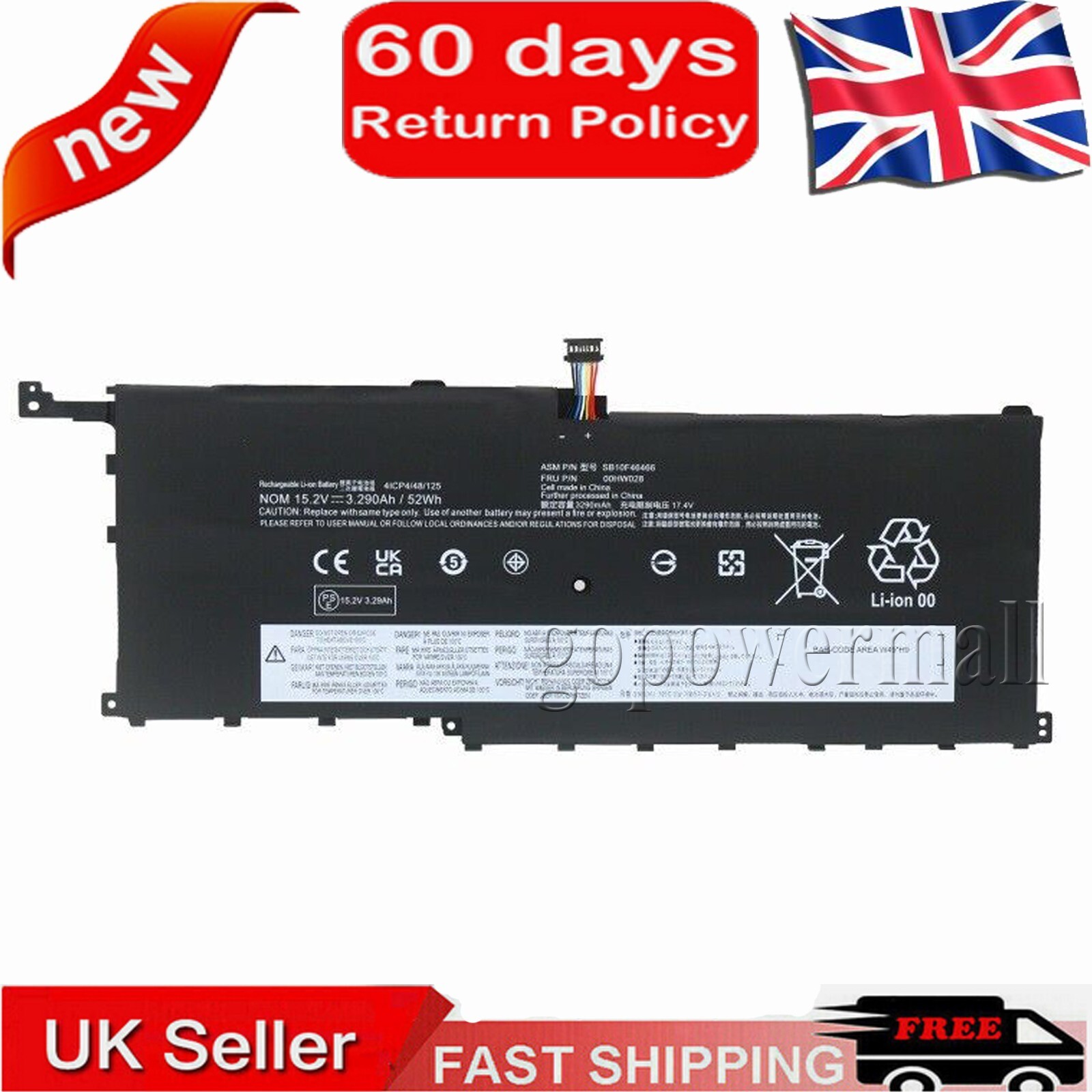 Battery for Lenovo 01AV410 00HH WW029 01AV458 01AV444 01AV438 01AV440