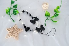 Black Heart Butterfly Kawaii Beaded Phone Charm Accessories Boho Phone Charm USA