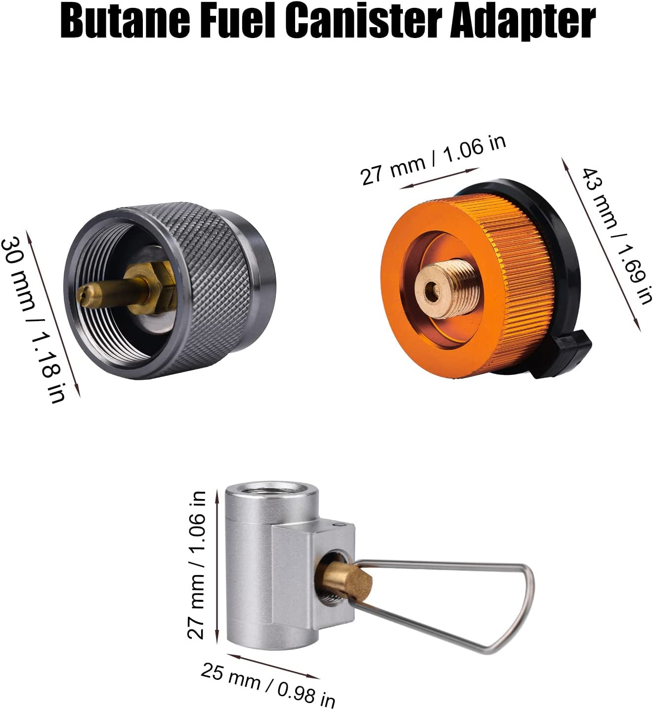 Butane Fuel Canister Refill Adapter Set, 2Pcs Butane Canister