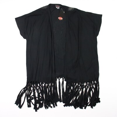 Harley Davidson Women S/M Black Shawl Neck Cardigan Embellised 