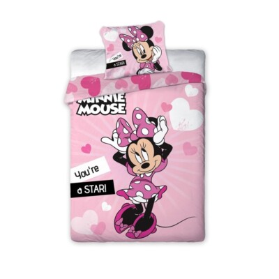 Disney Minnie Bettgarnitur 140x200cm + Kissenbezug 63x63cm 100%Mikrofaser