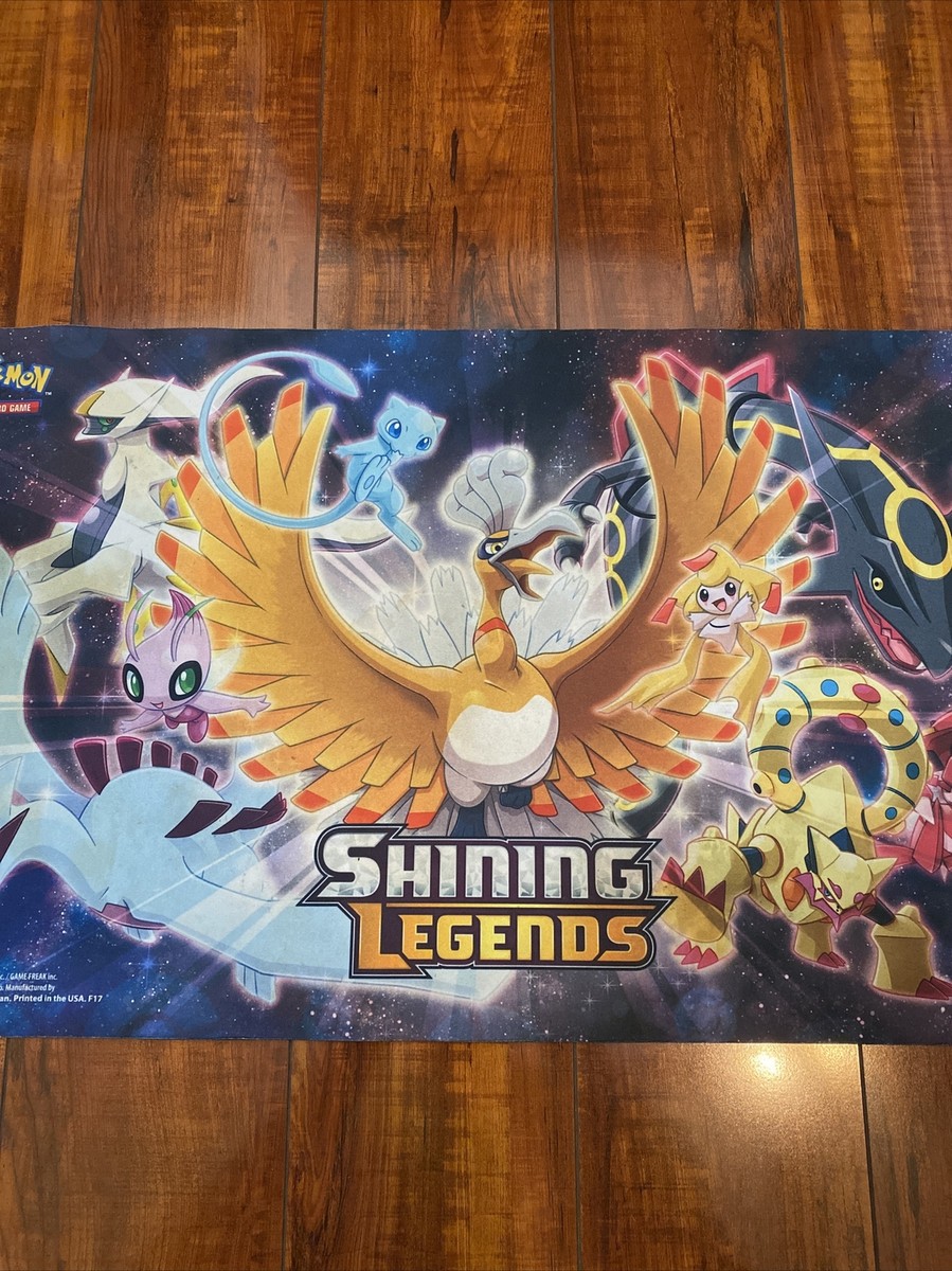 Pokemon 2017 Shining Legends Playmat Rare Collectible Ho Oh Lugia