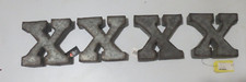 4 Kisses Galvanized Metal Letter X 6" Rustic Country Industrial Farmhouse 3D