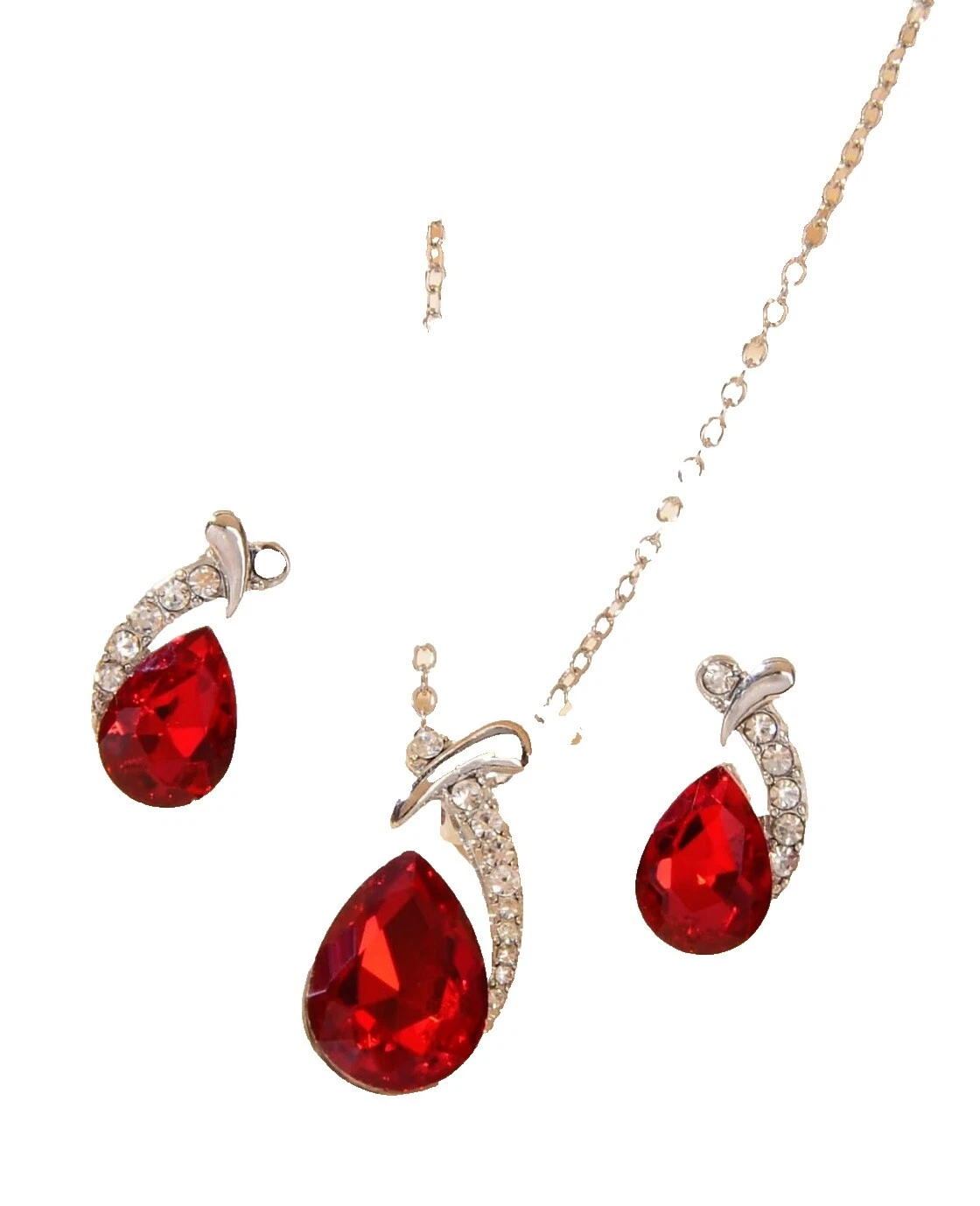 Cubic Zirconia Cristal Cobre conjuntos de Joyería de Moda