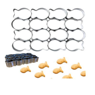 Mini Tiny Goldfish Fish Cracker Cookie Cutter Mold Baked Shaped Maker for Kids 