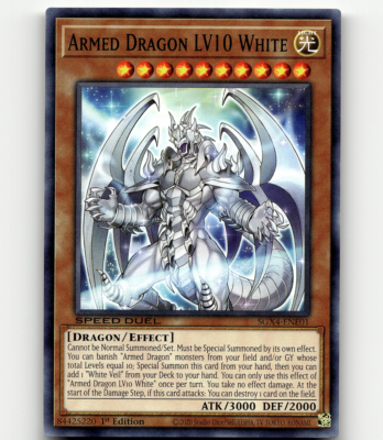 Yugioh Armed Dragon LV10 White - Speed Duel GX: Midterm