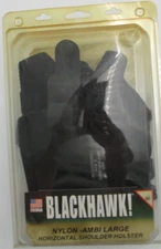 BLACKHAWK! Nylon Ambi Large Horizontal Shoulder Holster 2"-3" - 40HS00BK-LG