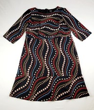 Chaya Dress Womens Size 20 Black Floral Stretch Sheath Midi Zip Closure 