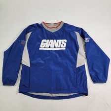 New York Giants NFL Team Apparel On Field Reebok Pullover Windbreaker Youth Sz M