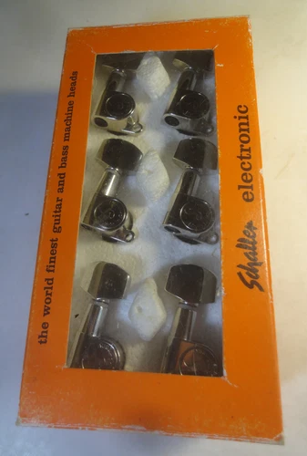 New Old Stock Schaller Machine Heads M6 Mini 6 in Line Nickel