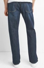 Mens Gap 1969 Relaxed Fit Medium Authentic Indigo Blue Jeans sz 31 X 34 NEW NWT