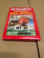 Cartuccia gioco vintage Atari Air Sea Battle CX2602 (1978) con manuale e catalogo, testata