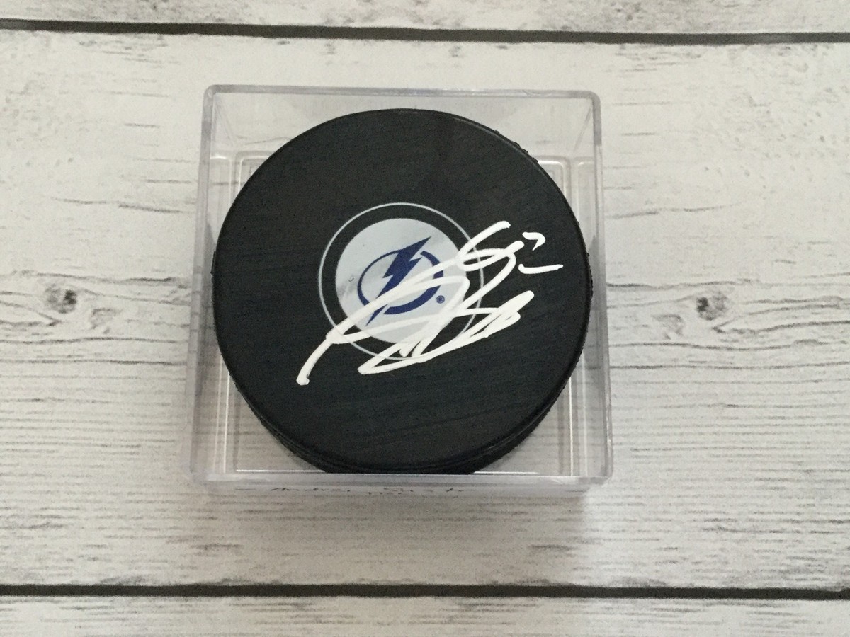 Andrej Sustr Autographed Signed Tampa Bay Lightning Hockey Puck a