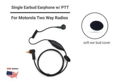 1-Wire PTT Earbud Earpiece for Motorola Radios SL1K SL3500e SL7550e SL8550 SL300