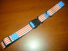 USA FLAG DOG COLLAR FLAG DOG NECKLACE DOG AMERICAN DOG STAR FLAG DOG 12" TO 24"