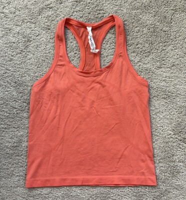 Woman s Lululemon 6 Swiftly Tech Tank Hip Length Orange