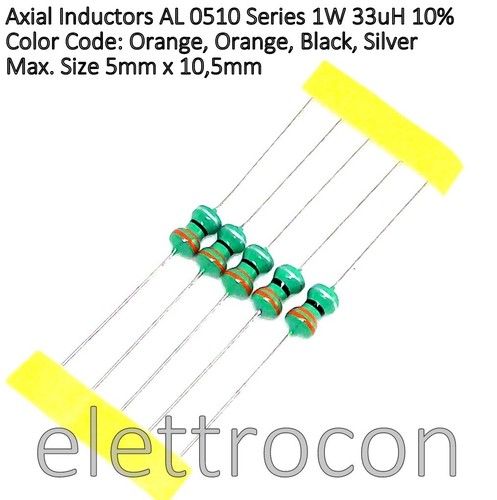 2 pezzi Induttore Assiale 1W AL0510 Serie a scelta tra 23 valori da 2,2uH a 10mH - Bild 6 von 24