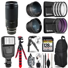 Tamron 70-300mm f/4.5-6.3 Di III RXD Lens Z -3 lens Flash Tripod-128GB