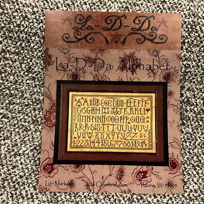 LA D DA Cross Stitch Pattern Chart ALPHABET SAMPLER Cross Stitch Pattern