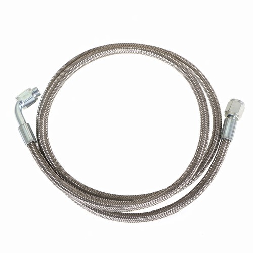 1 Pcs Turbo Oil Feed Line 4AN 90 Degree 48" Length Hose Stainless steel braided - Bild 3 von 10