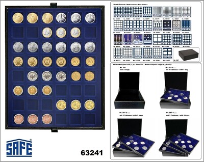 SAFE 63241 Nova deluxe Münztableaus LEFA DESIGN 48x eckige Fächer 24 24,5 25 mm