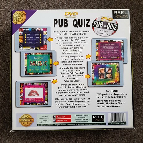Host Your Own Pub Quiz DVD Game Home Edition Cheatwell Games 2006 - 第 2/3 張圖片