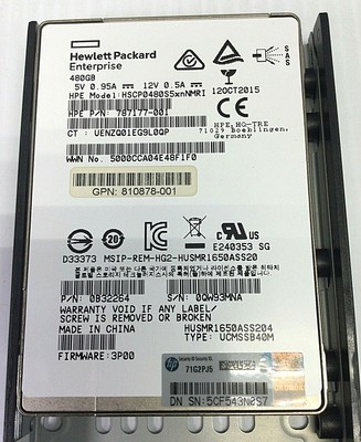 480GB HPE 810774 810878-001 787177-001 710386-001 STORESERV 8000  