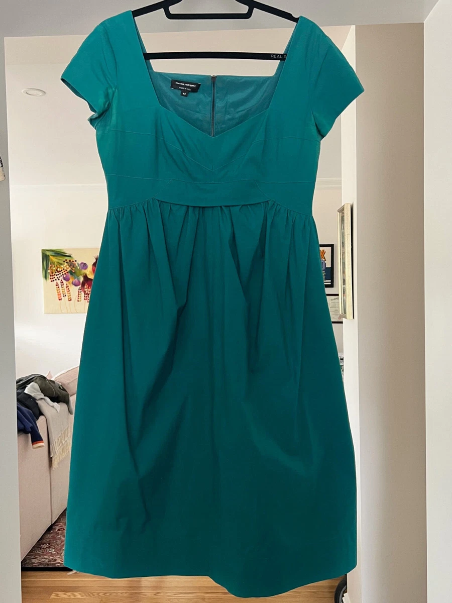 Narciso Rodriguez Teal Cotton Dress Size 44 size 8 US eBay