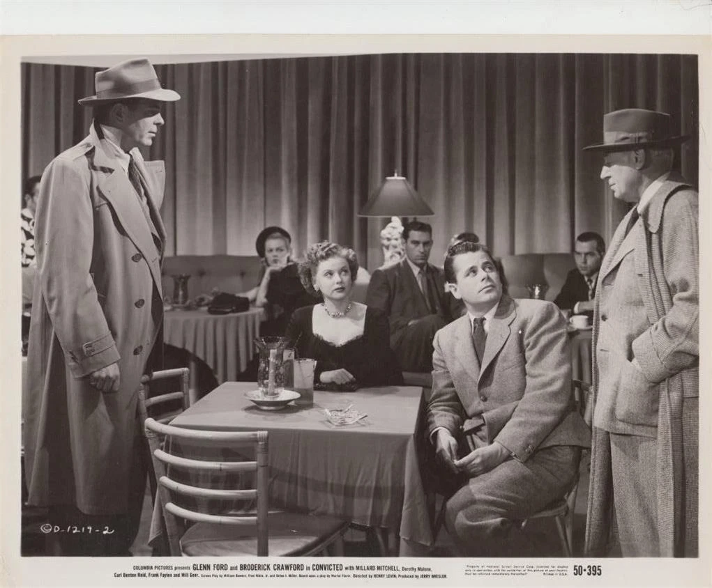Convicted" Glenn Ford/Broderick Crawford Orig Promotional Movie still 1950  | eBay
