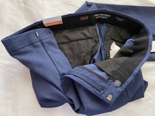 Van Heussen - Traveler - Straight Fit - Max Flex Waistband- Ash Navy- 30Wx30L - Picture 8 of 12