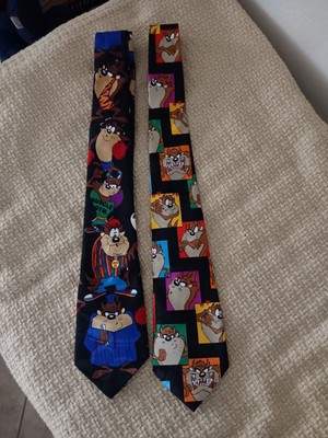 2 TAZ  Tasmanian  Devil Neckties Graduation Closed Looney Tunes Store Taz Ties 