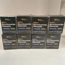 Eight Lot Reus Research NAD+ Nicotinamide Riboside 900 mg 80 Ct Exp2027