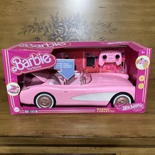 Barbie The Movie Hot Wheels Corvette Remote Control Car 2023 MATTEL NEW Read 