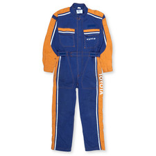 Retro Toyota Vista Tecno Summer Tsunagi Automotive Mechanic Jumpsuit Blue