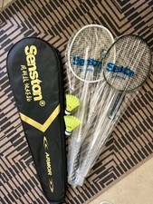 SENSTON GRAPHITE BADMINTON RACKET Set OF 2 -X1100 Series 1-BLACK 1-WHITE & CASE SENSTON GRAPHITE BADMINTON RACKET Set OF 2 -X1100 Series 1-BLACK 1-WHITE & CASE - Image 1