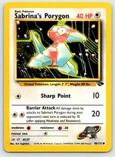 Sabrina's Porygon 98/132 Common Gym Challenge Pokemon Unlimited Lightly Played+ on eBay
