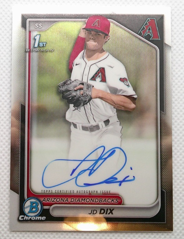 2024 Bowman Chrome Baseball - 1st Auto #CPA-JD Arizona Diamondbacks - JD DIX view 1