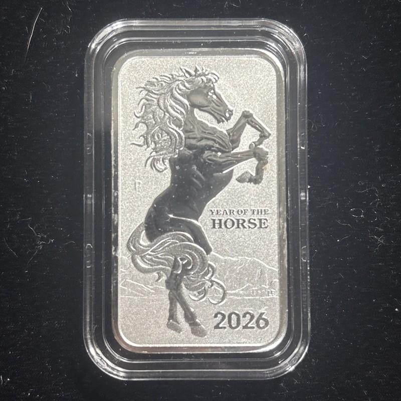 2026 Year Of The Horse 1 One Oz Silver Bar In Airtight