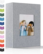 Photo Album 4x6 with 100 Pockets,Slip-in Picture Albums,Linen Cover Memory Book