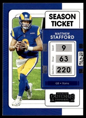 2021 Panini Contenders Matthew Stafford Los Angeles Rams #54